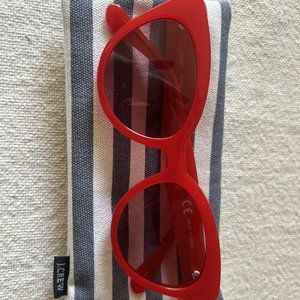 J.Crew Red Hot Semi-Cat eye Sunglasses